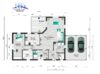 Hochwertiger KfW-70-Bungalow. Modernes Wohnen auf einer Ebene in Tespe. - Grundriss
